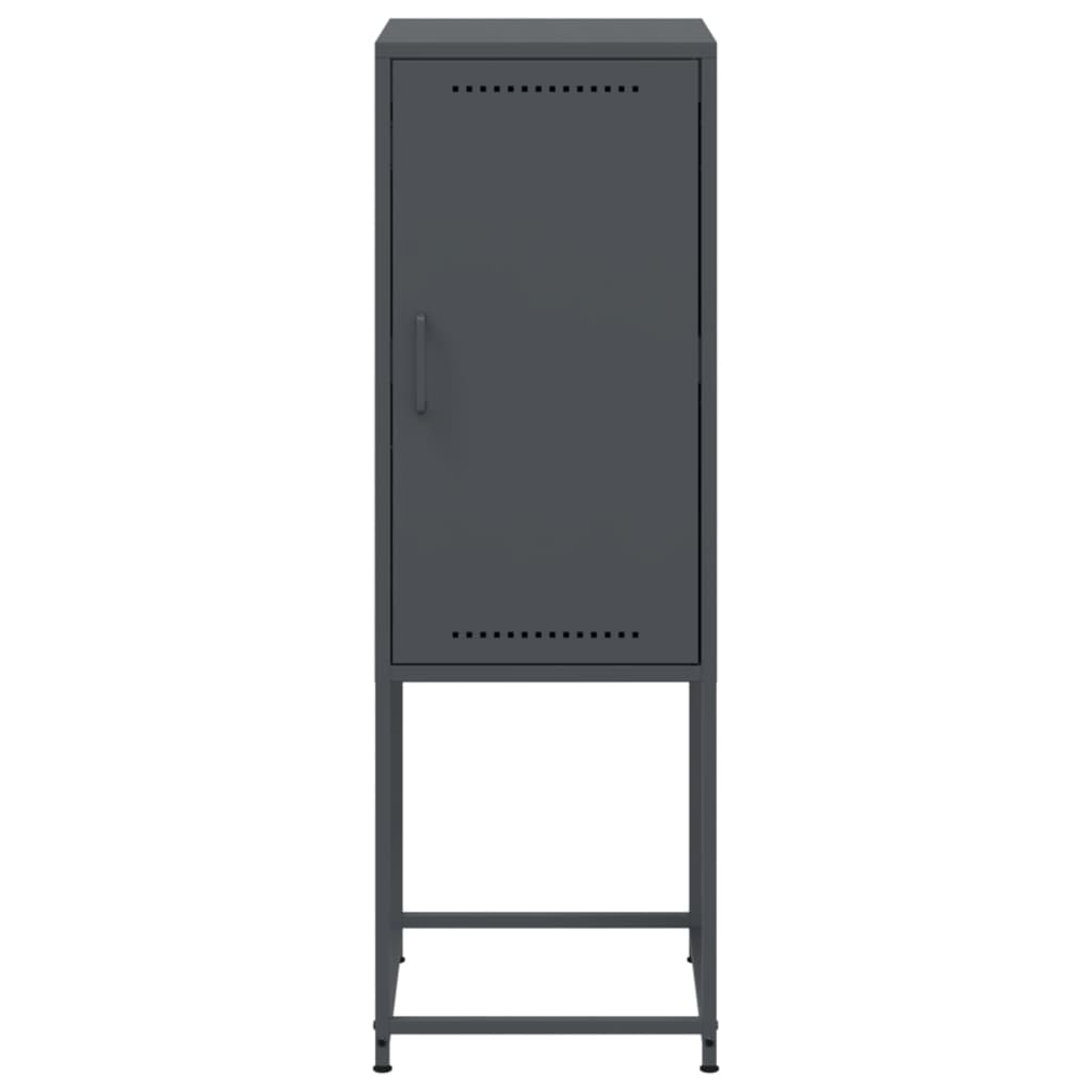 vidaXL Szafka, antracytowa, 36x39x107 cm, stal