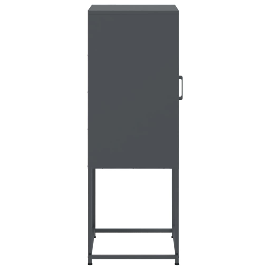 vidaXL Szafka, antracytowa, 36x39x107 cm, stal