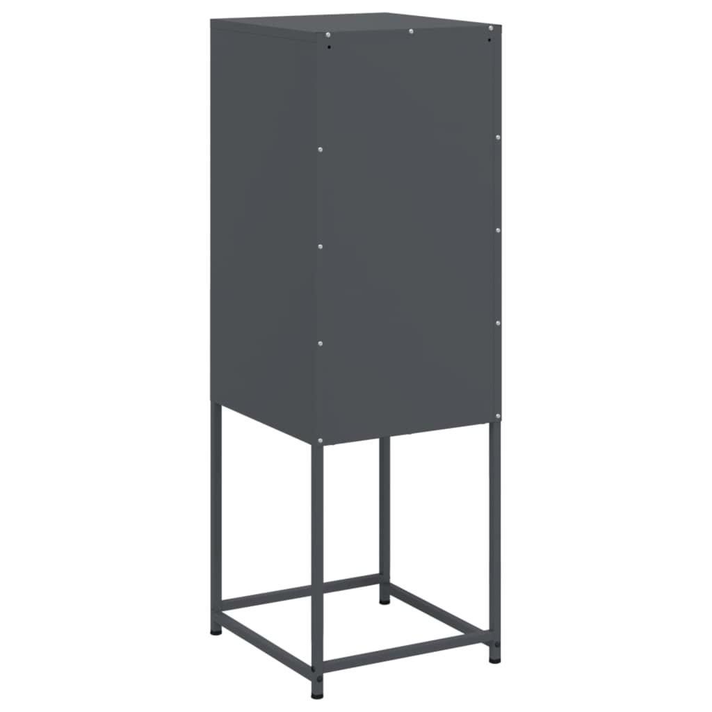 vidaXL Szafka, antracytowa, 36x39x107 cm, stal