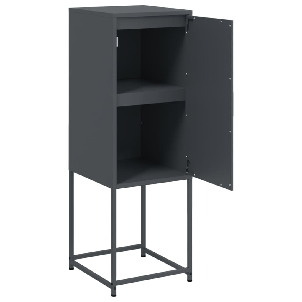 vidaXL Szafka, antracytowa, 36x39x107 cm, stal