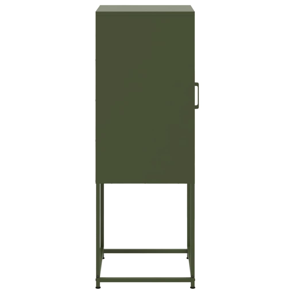 vidaXL Szafka, oliwkowa, 36x39x107 cm, stal