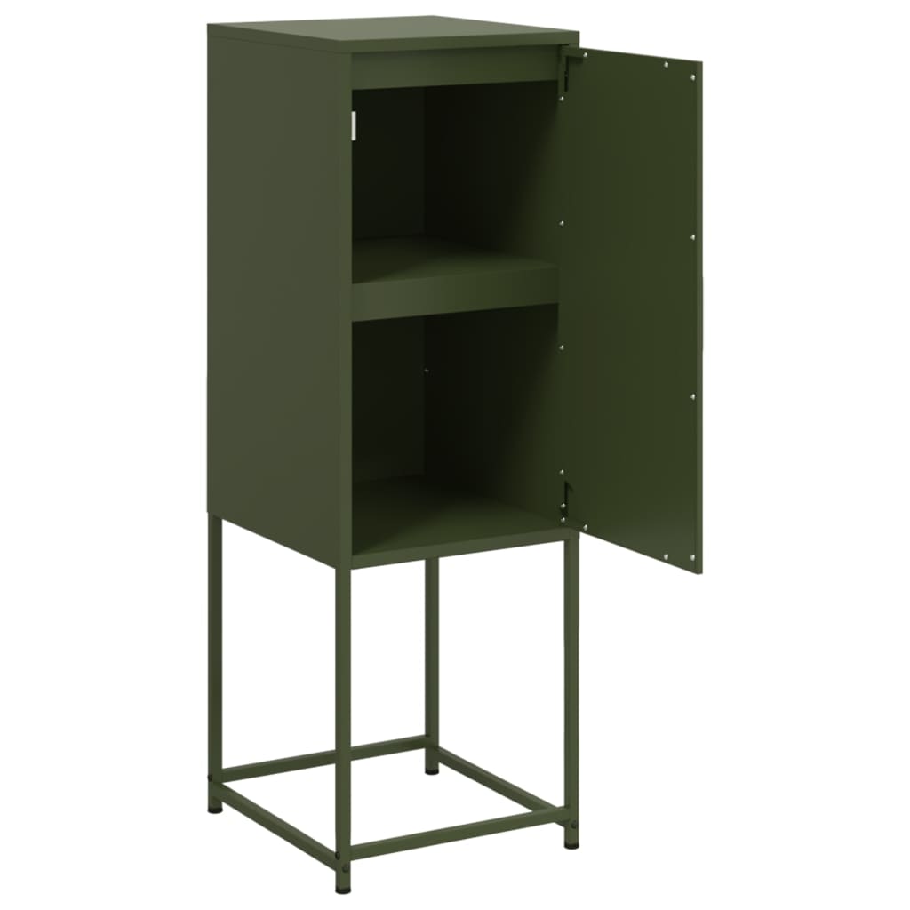 vidaXL Szafka, oliwkowa, 36x39x107 cm, stal