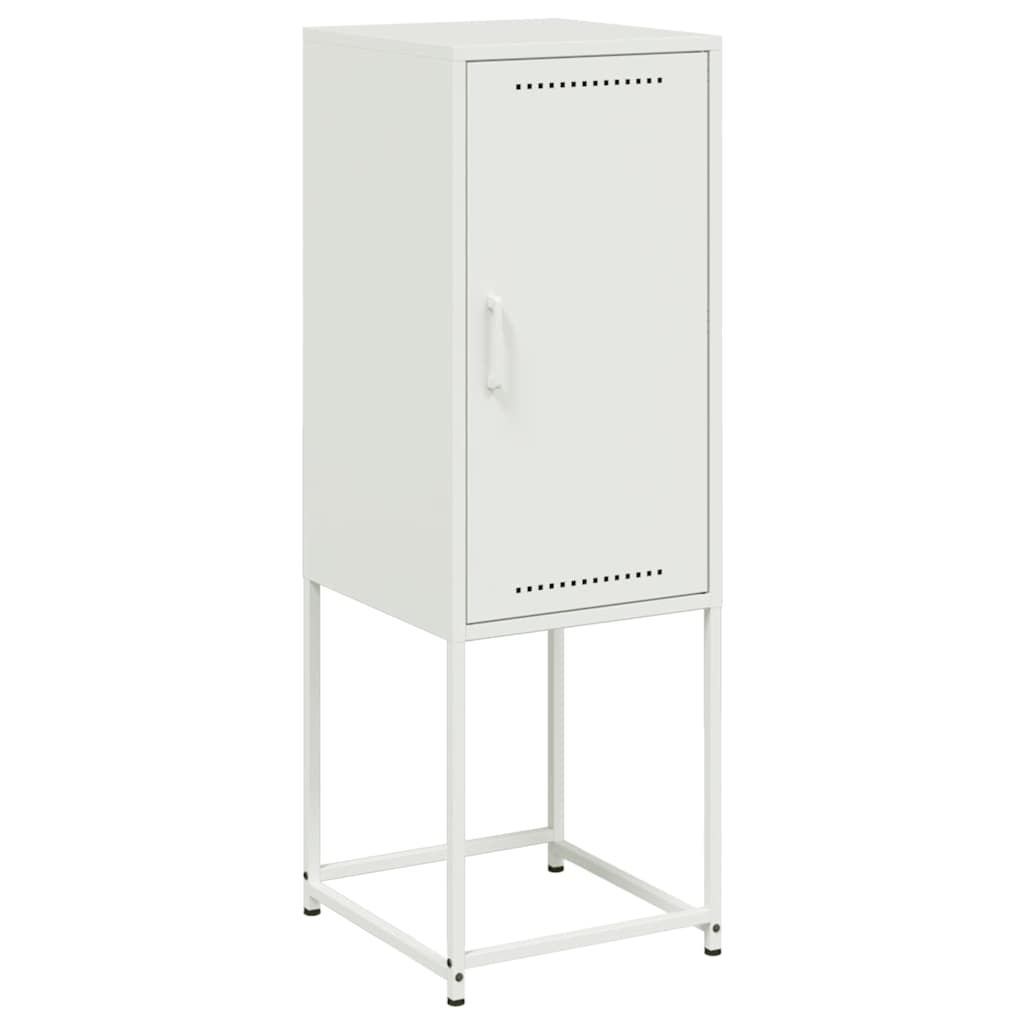 vidaXL Szafka, biała, 36x39x107 cm, stal