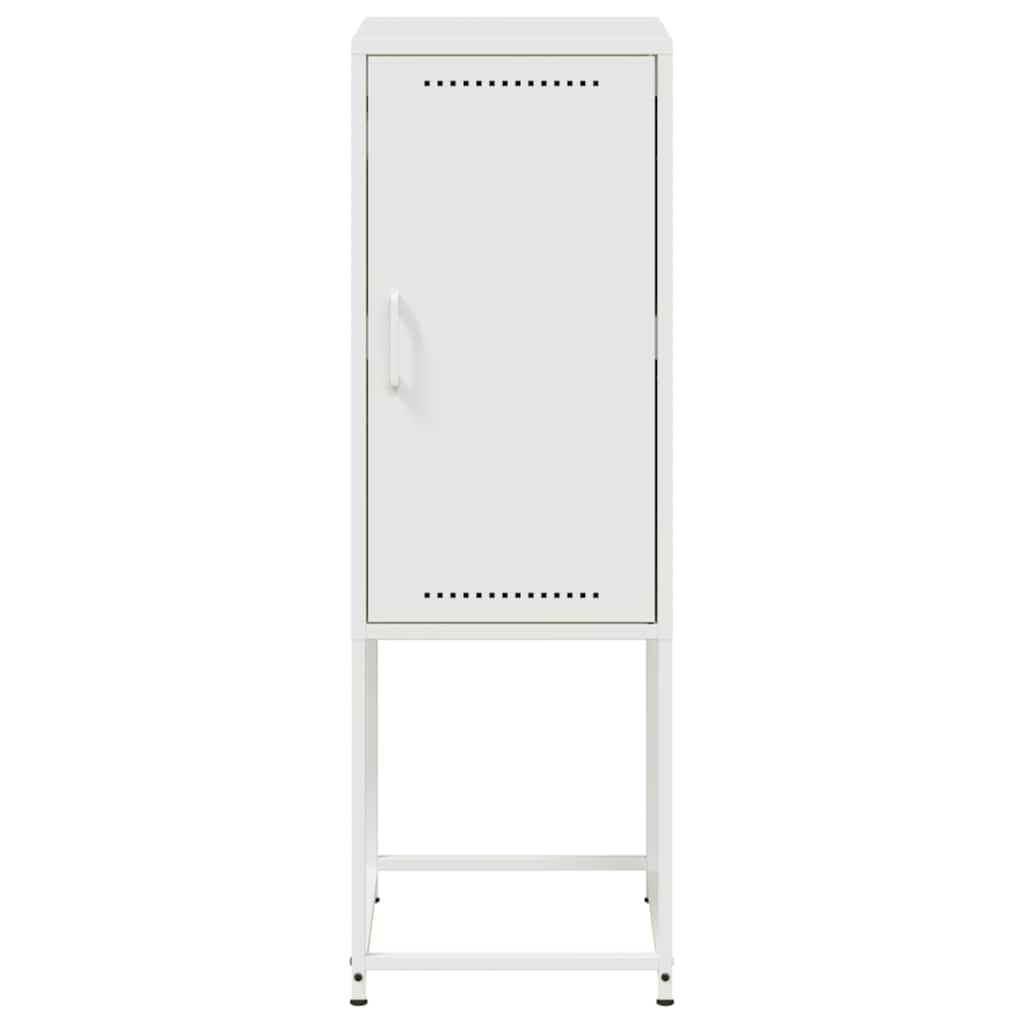 vidaXL Szafka, biała, 36x39x107 cm, stal