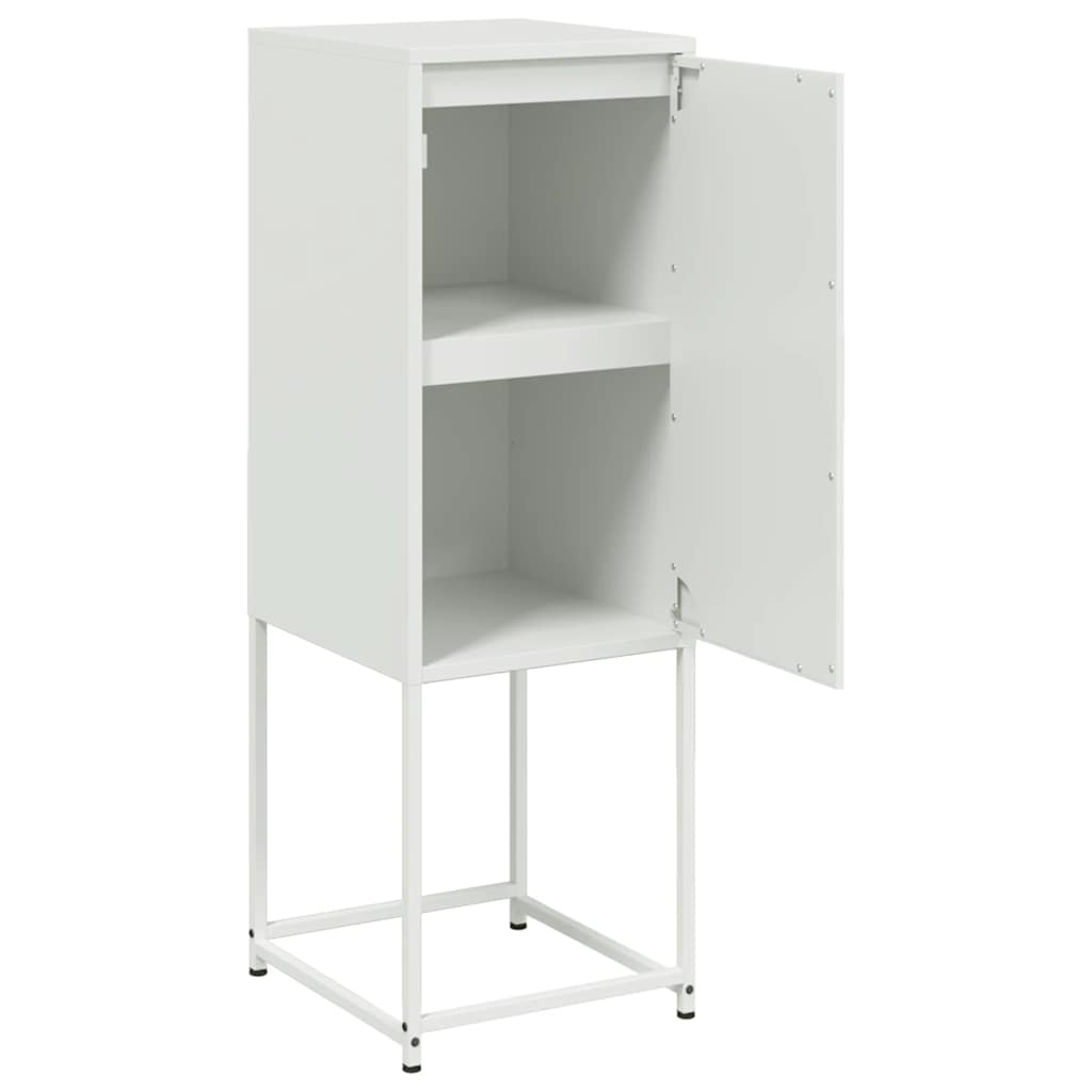 vidaXL Szafka, biała, 36x39x107 cm, stal