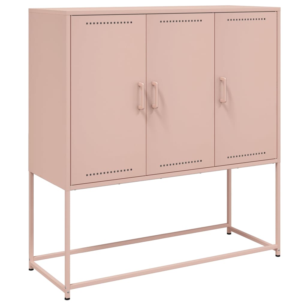 vidaXL Szafka, różowa, 100,5x39x107 cm, stal