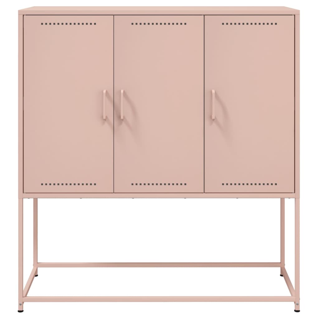 vidaXL Szafka, różowa, 100,5x39x107 cm, stal