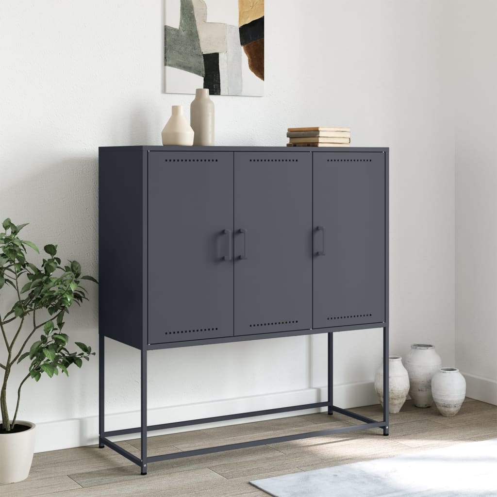 vidaXL Szafka, antracytowa, 100,5x39x107 cm, stal