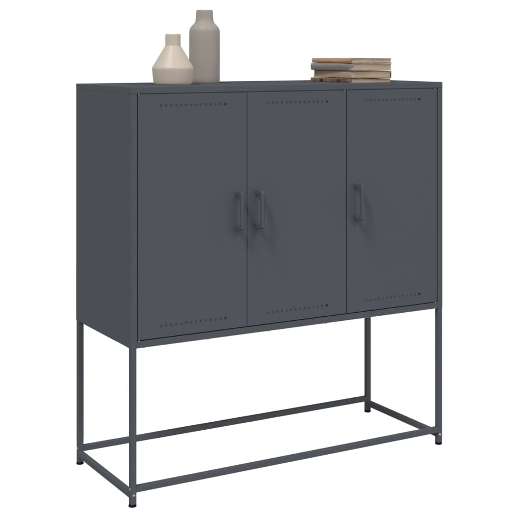 vidaXL Szafka, antracytowa, 100,5x39x107 cm, stal