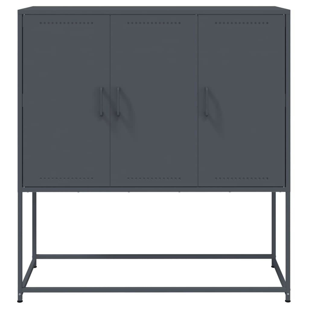 vidaXL Szafka, antracytowa, 100,5x39x107 cm, stal