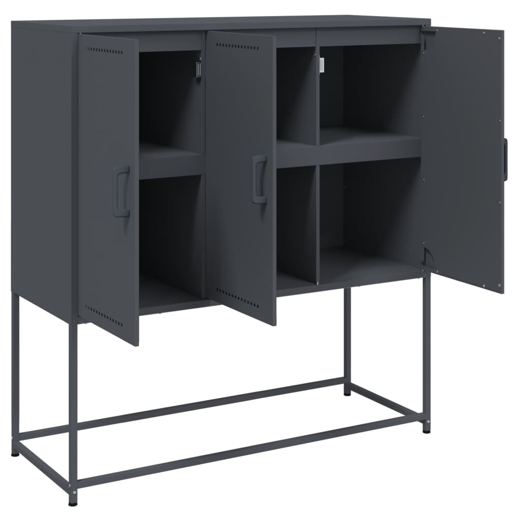 vidaXL Szafka, antracytowa, 100,5x39x107 cm, stal