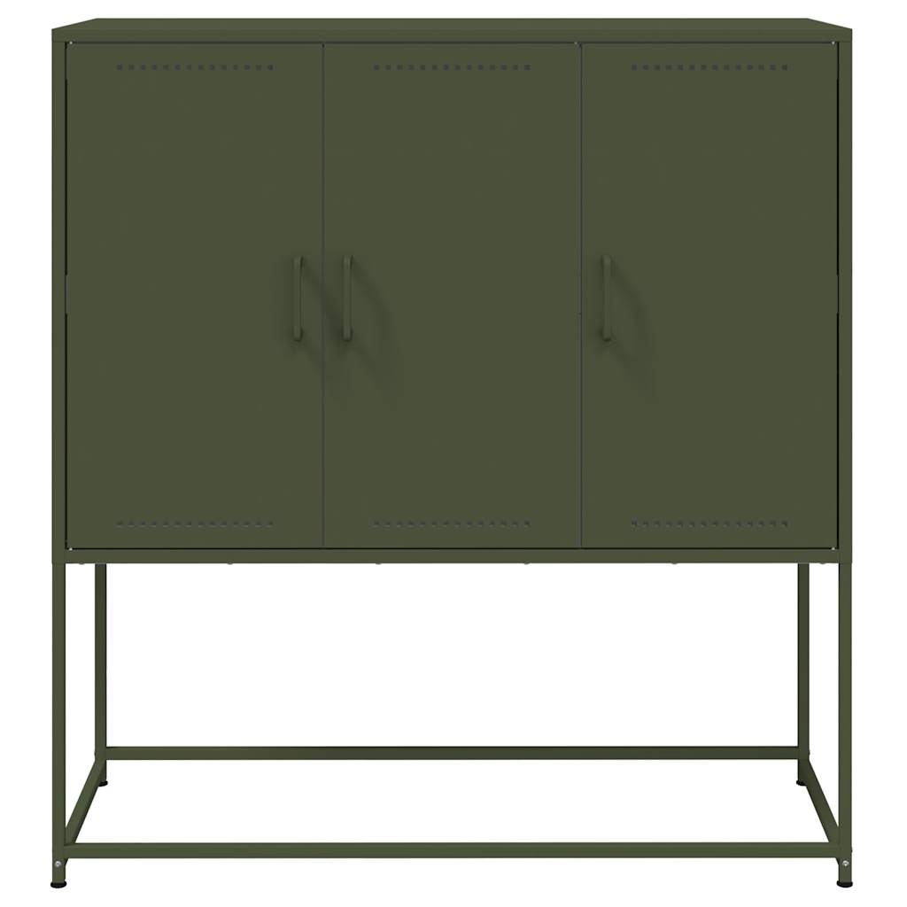 vidaXL Szafka, oliwkowa, 100,5x39x107 cm, stal
