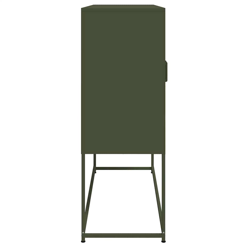 vidaXL Szafka, oliwkowa, 100,5x39x107 cm, stal