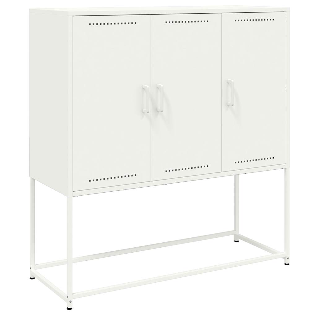 vidaXL Szafka, biała, 100,5x39x107 cm, stal