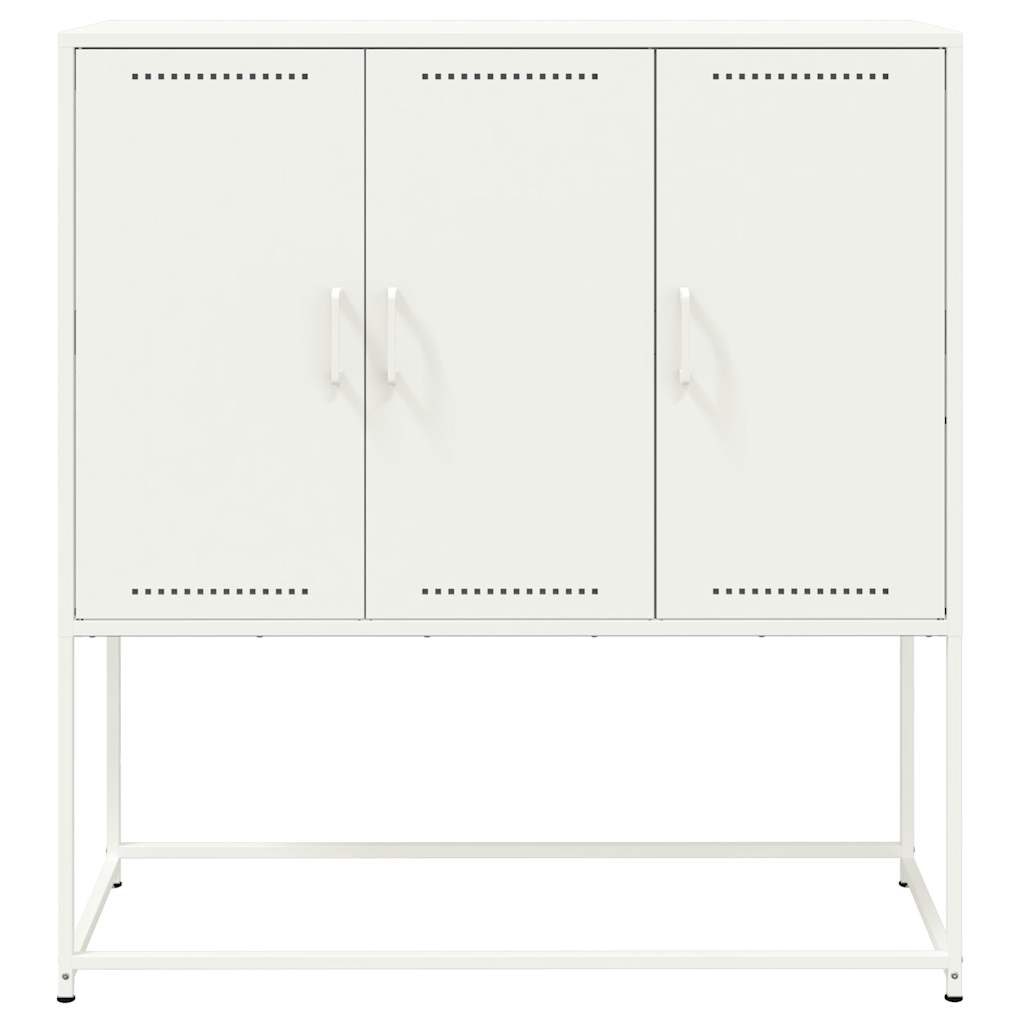 vidaXL Szafka, biała, 100,5x39x107 cm, stal