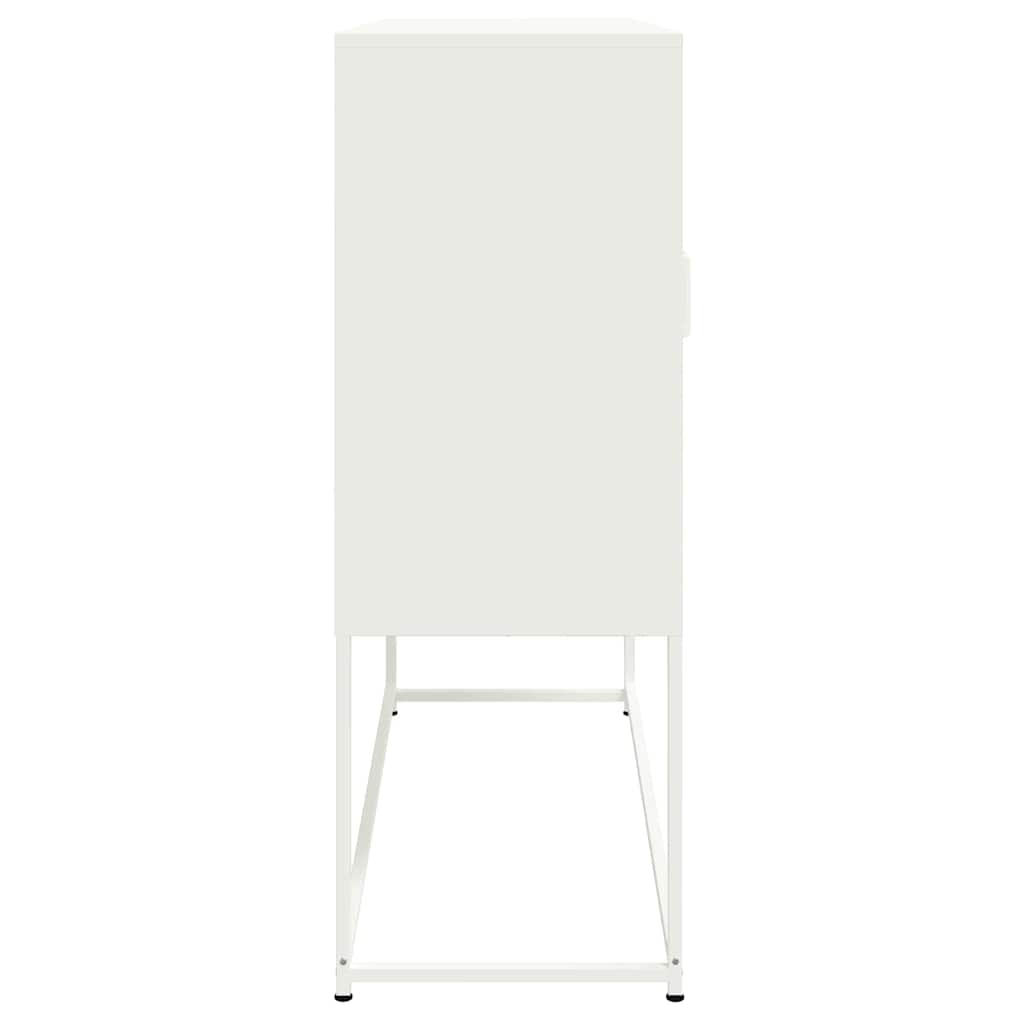 vidaXL Szafka, biała, 100,5x39x107 cm, stal