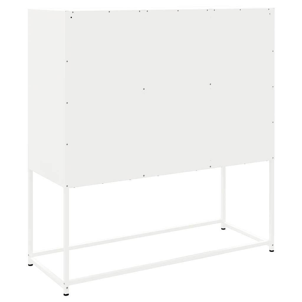 vidaXL Szafka, biała, 100,5x39x107 cm, stal