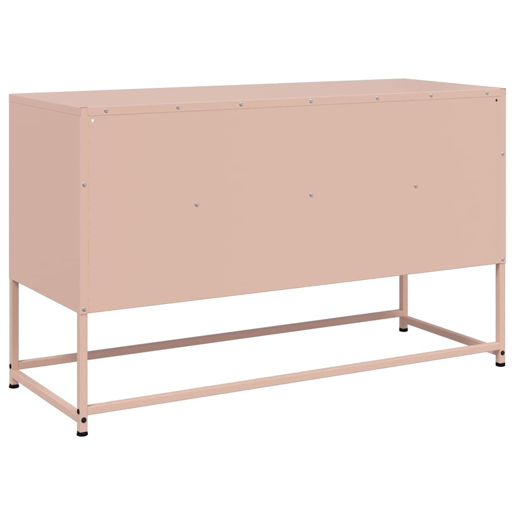vidaXL Szafka pod telewizor, różowa, 100,5x39x60,5 cm, stalowa