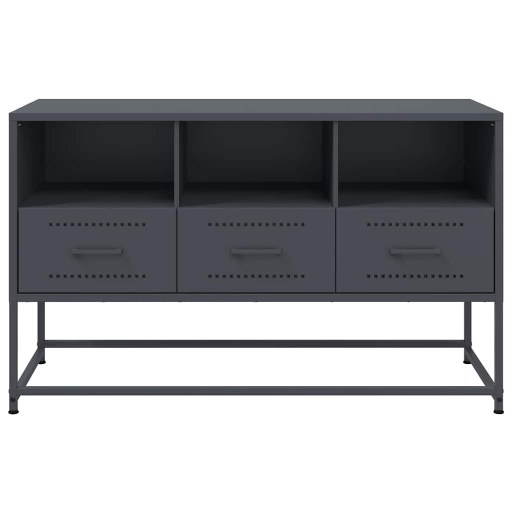 vidaXL Szafka pod telewizor, antracytowa, 100,5x39x60,5 cm, stalowa