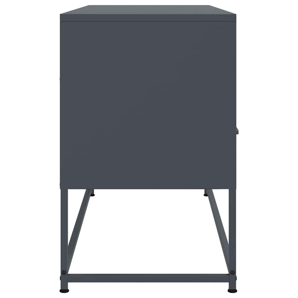 vidaXL Szafka pod telewizor, antracytowa, 100,5x39x60,5 cm, stalowa