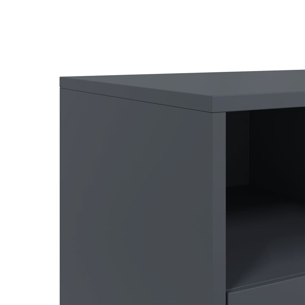 vidaXL Szafka pod telewizor, antracytowa, 100,5x39x60,5 cm, stalowa