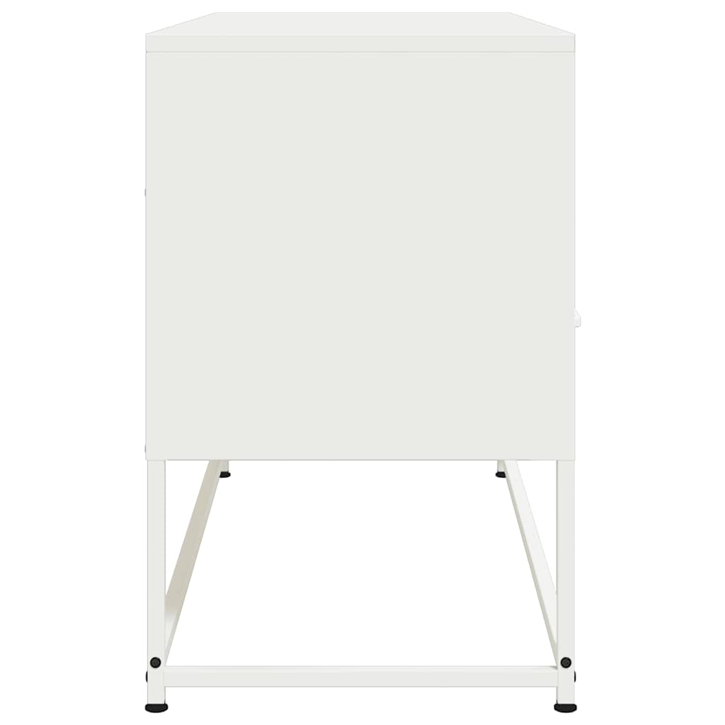 vidaXL Szafka pod telewizor, biała, 100,5x39x60,5 cm, stalowa