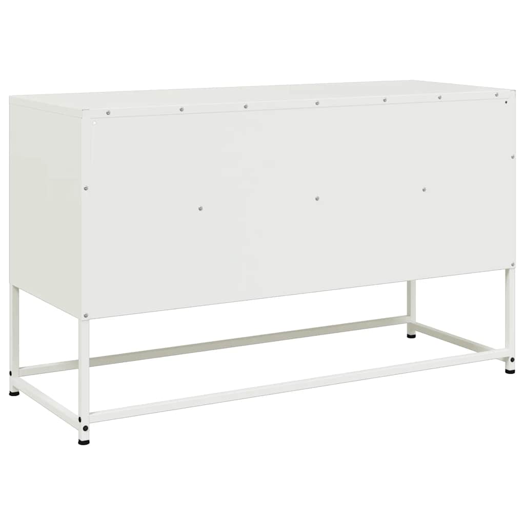 vidaXL Szafka pod telewizor, biała, 100,5x39x60,5 cm, stalowa