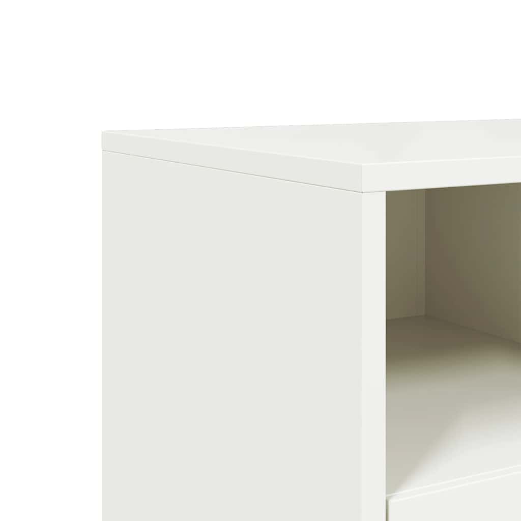 vidaXL Szafka pod telewizor, biała, 100,5x39x60,5 cm, stalowa