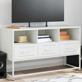 vidaXL Szafka pod telewizor, biała, 100,5x39x60,5 cm, stalowa