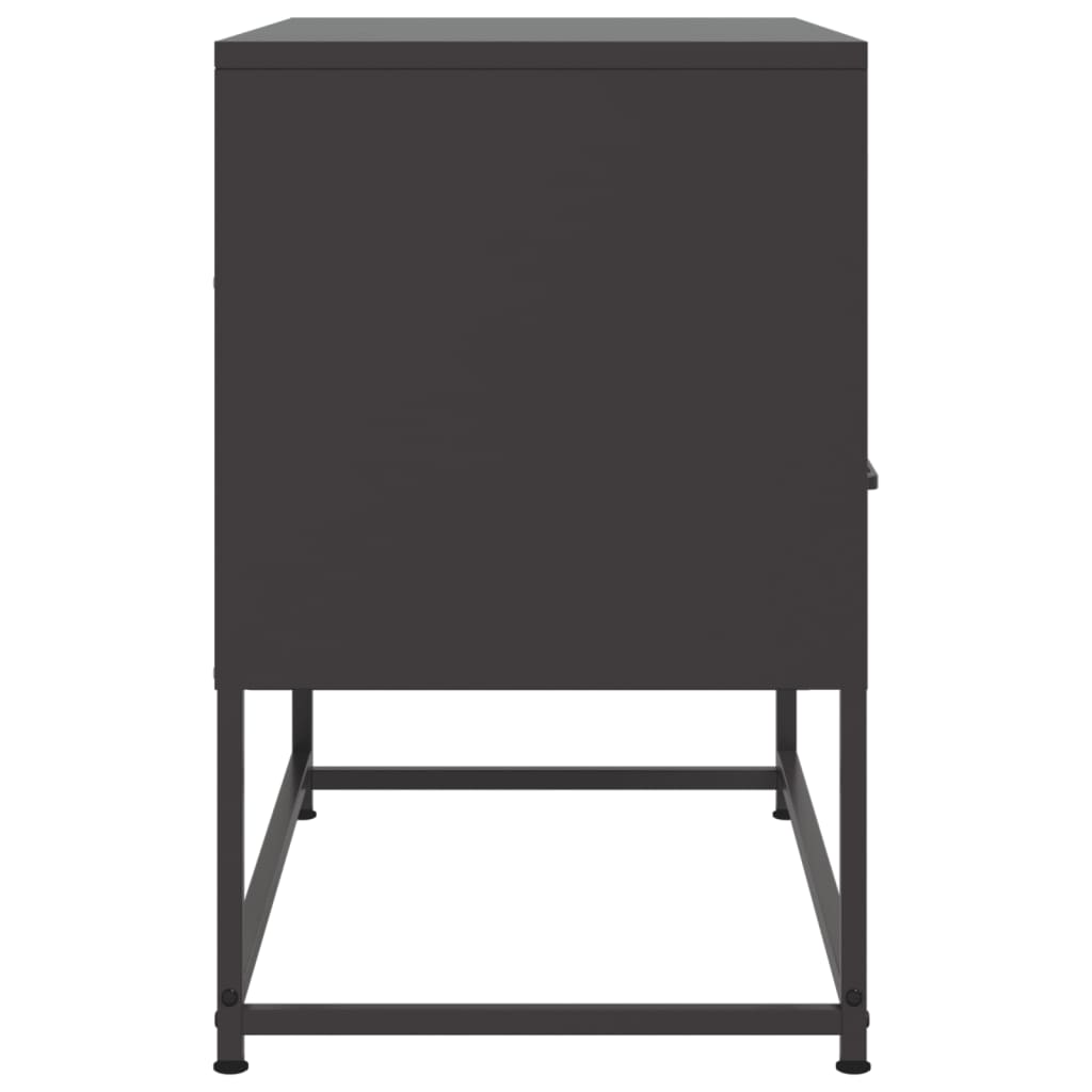 vidaXL Szafka pod telewizor, czarna, 68x39x60,5 cm, stalowa