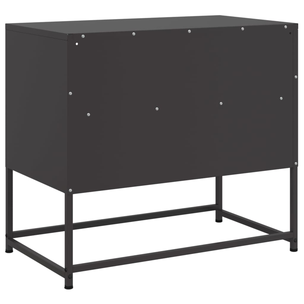 vidaXL Szafka pod telewizor, czarna, 68x39x60,5 cm, stalowa
