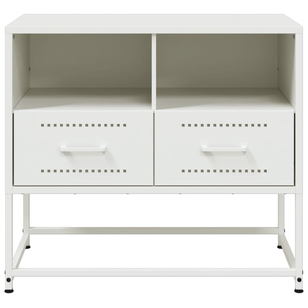 vidaXL Szafka pod telewizor, biała, 68x39x60,5 cm, stalowa