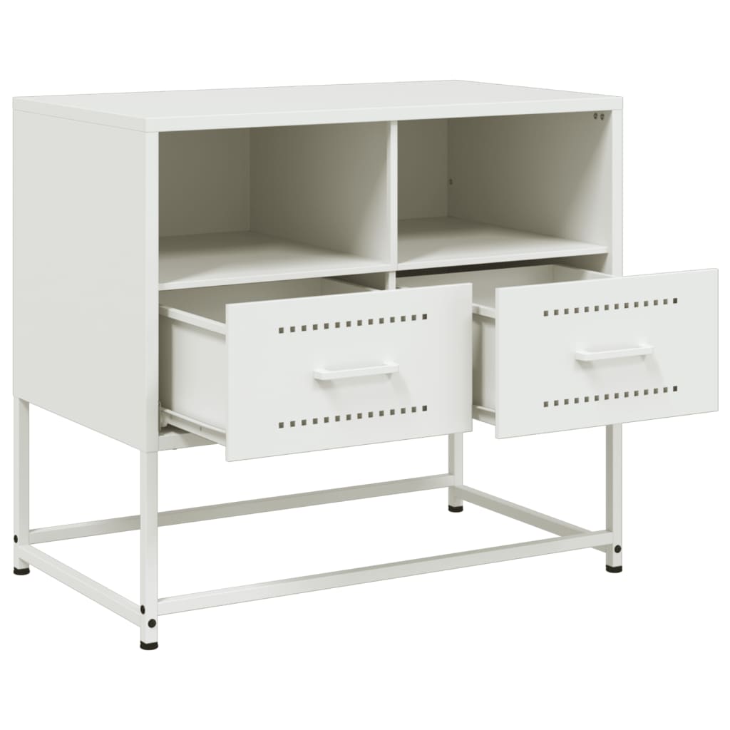 vidaXL Szafka pod telewizor, biała, 68x39x60,5 cm, stalowa
