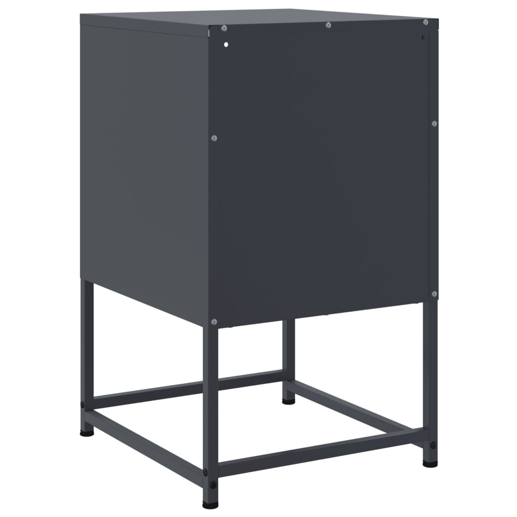 vidaXL Szafka nocna, antracytowa, 36x39x60,5 cm, stal