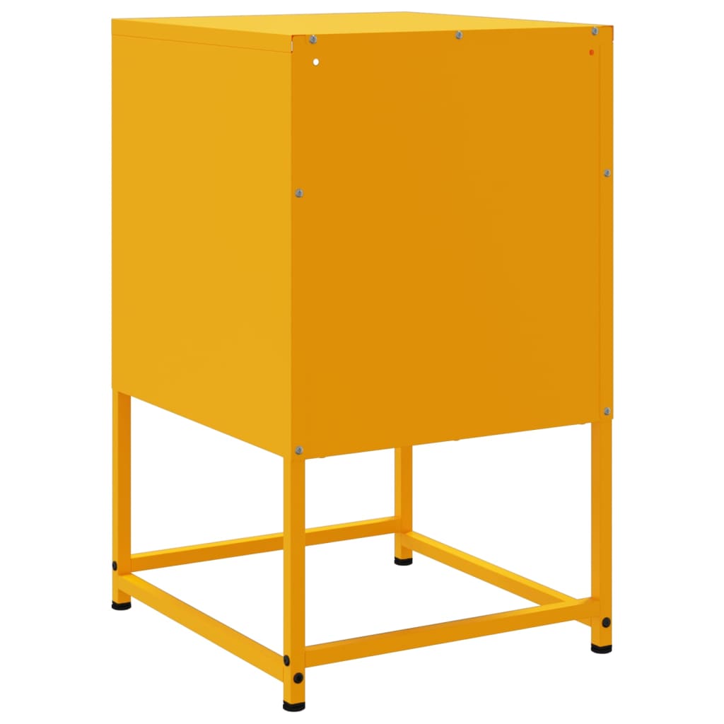 vidaXL Szafki nocne, 2 szt., musztardowe, 36x39x60,5 cm, stal