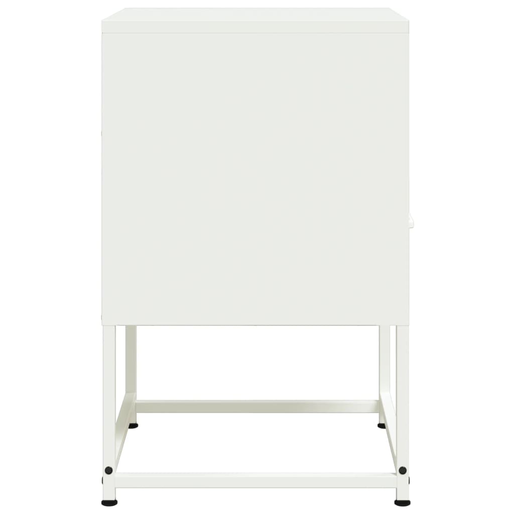 vidaXL Szafka nocna, biała, 36x39x60,5 cm, stal