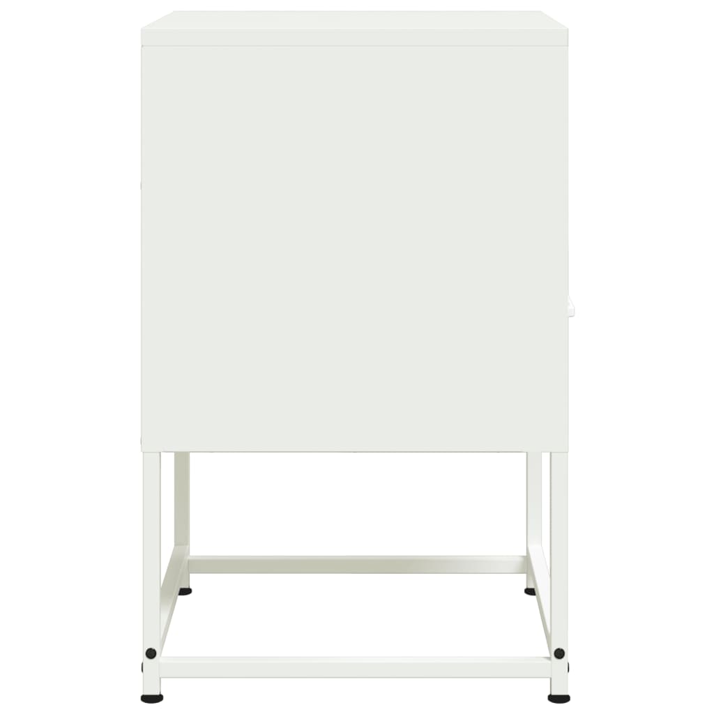 vidaXL Szafki nocne, 2 szt., białe, 36x39x60,5 cm, stal