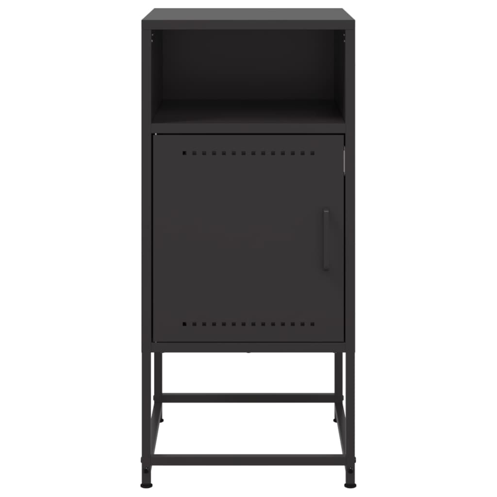 vidaXL Szafki nocne, 2 szt., czarne, 36x39x78 cm, stal