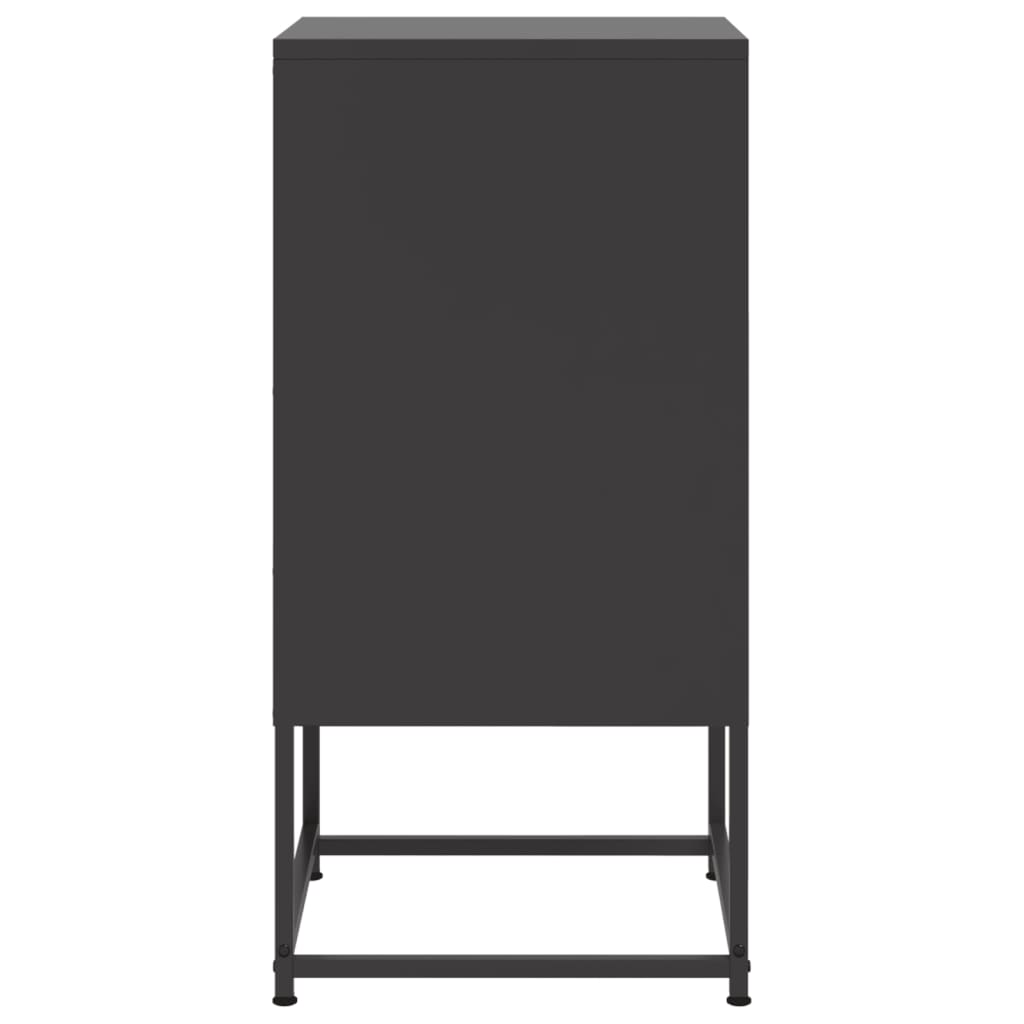 vidaXL Szafki nocne, 2 szt., czarne, 36x39x78 cm, stal