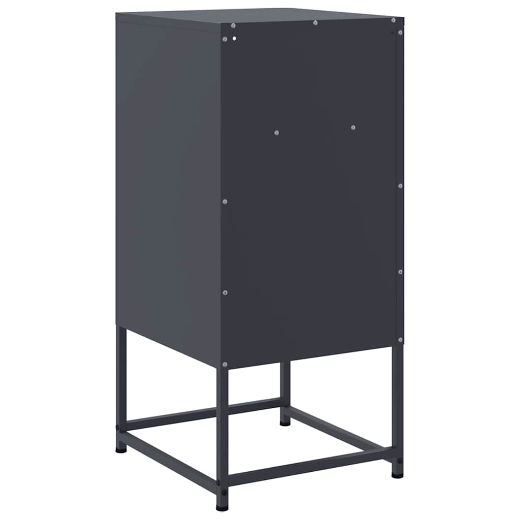 vidaXL Szafka nocna, antracytowa, 36x39x78 cm, stal