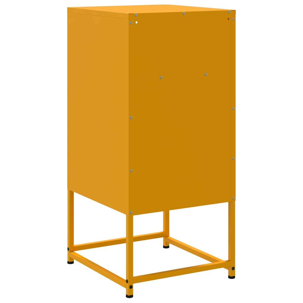 vidaXL Szafki nocne, 2 szt., musztardowe, 36x39x78 cm, stal