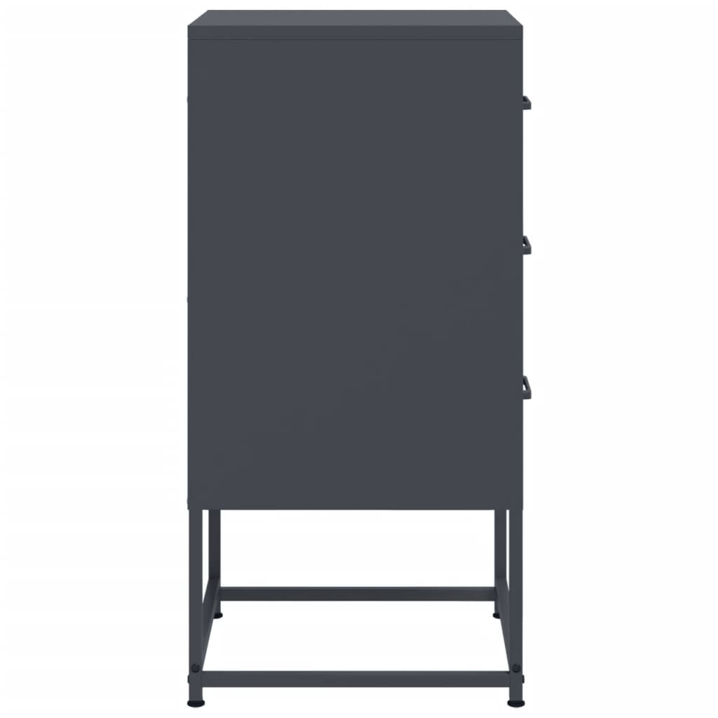 vidaXL Szafki nocne, 2 szt., antracytowe, 36x39x78 cm, stal