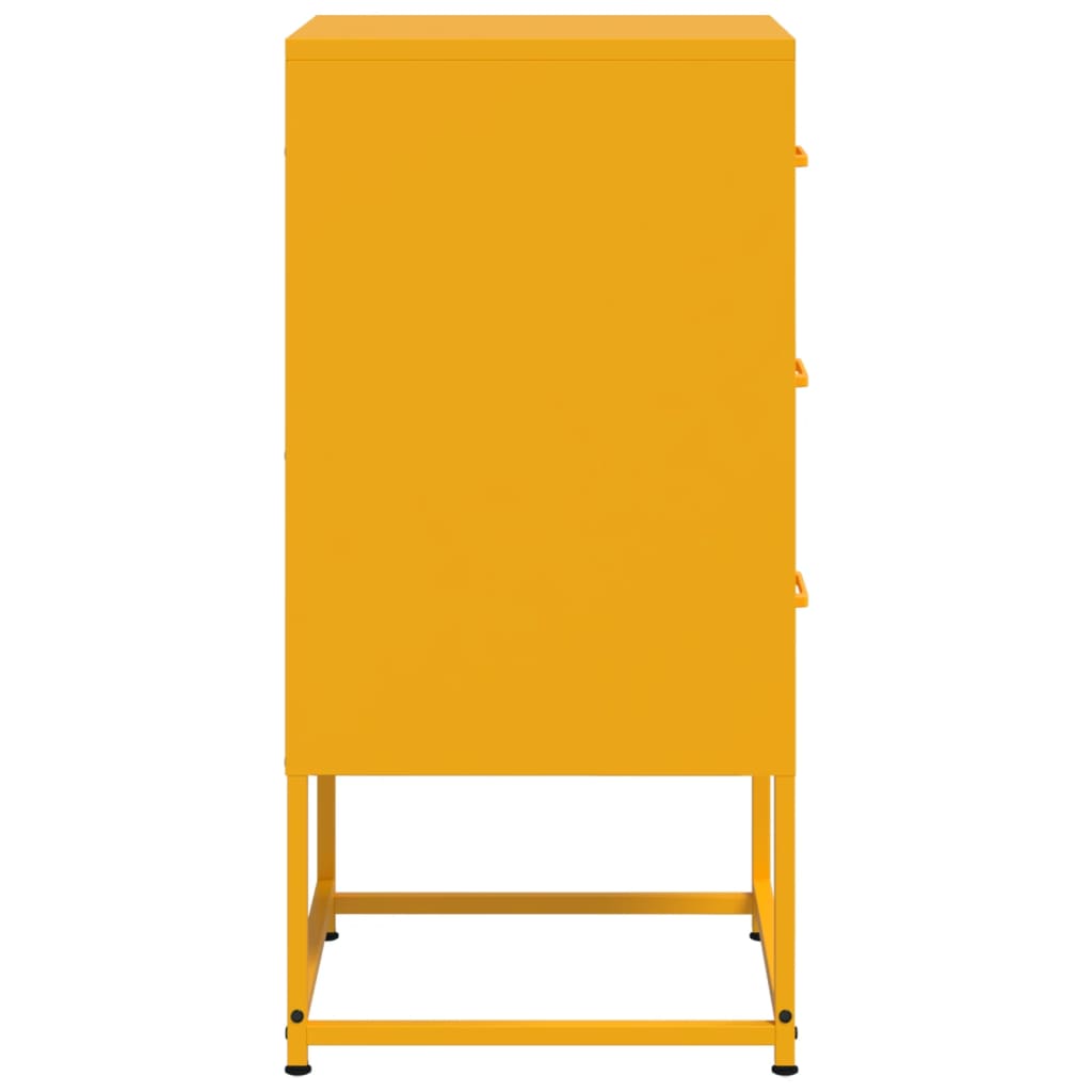vidaXL Szafki nocne, 2 szt., musztardowe, 36x39x78 cm, stal