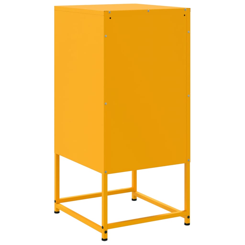 vidaXL Szafki nocne, 2 szt., musztardowe, 36x39x78 cm, stal