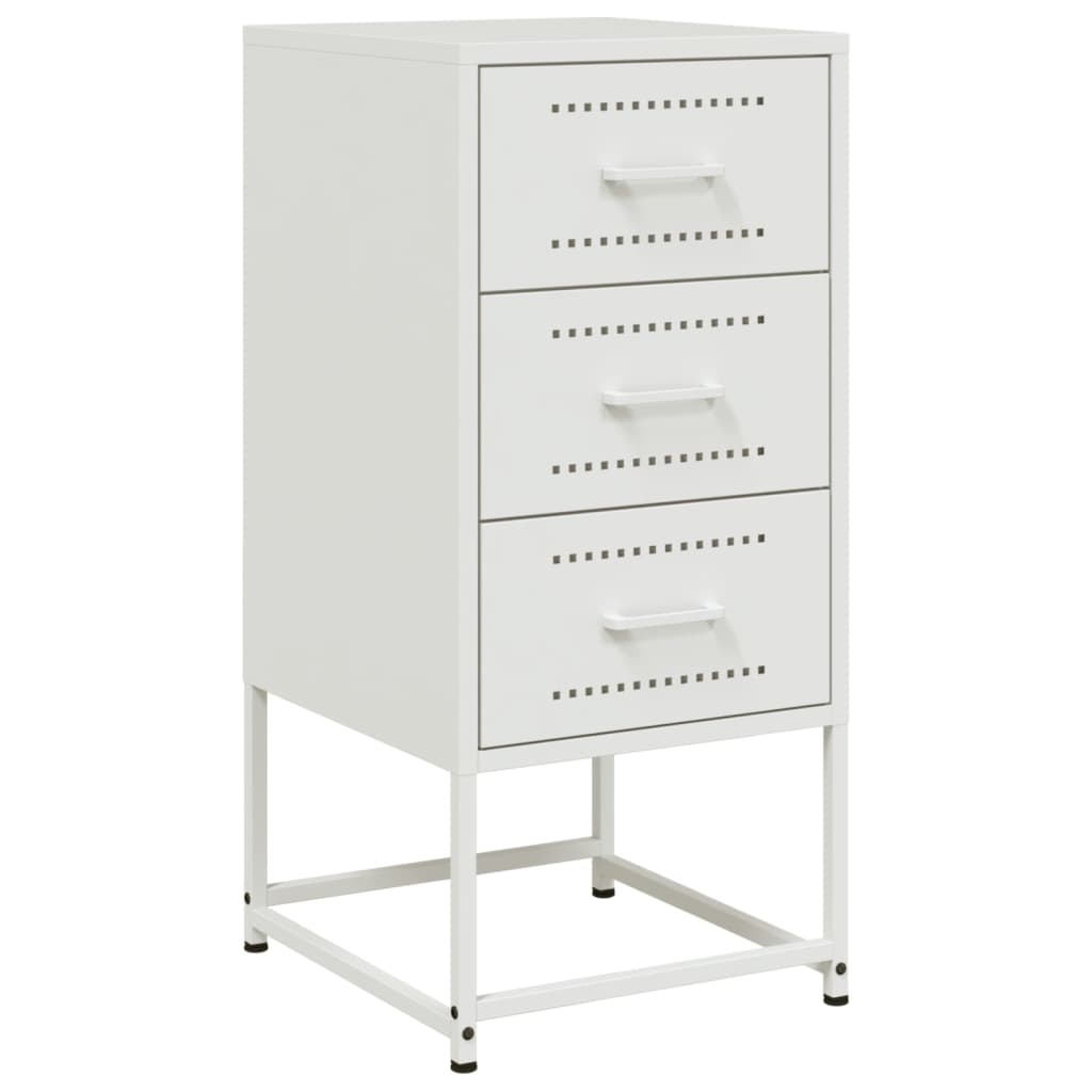 vidaXL Szafki nocne, 2 szt., białe, 36x39x78 cm, stal