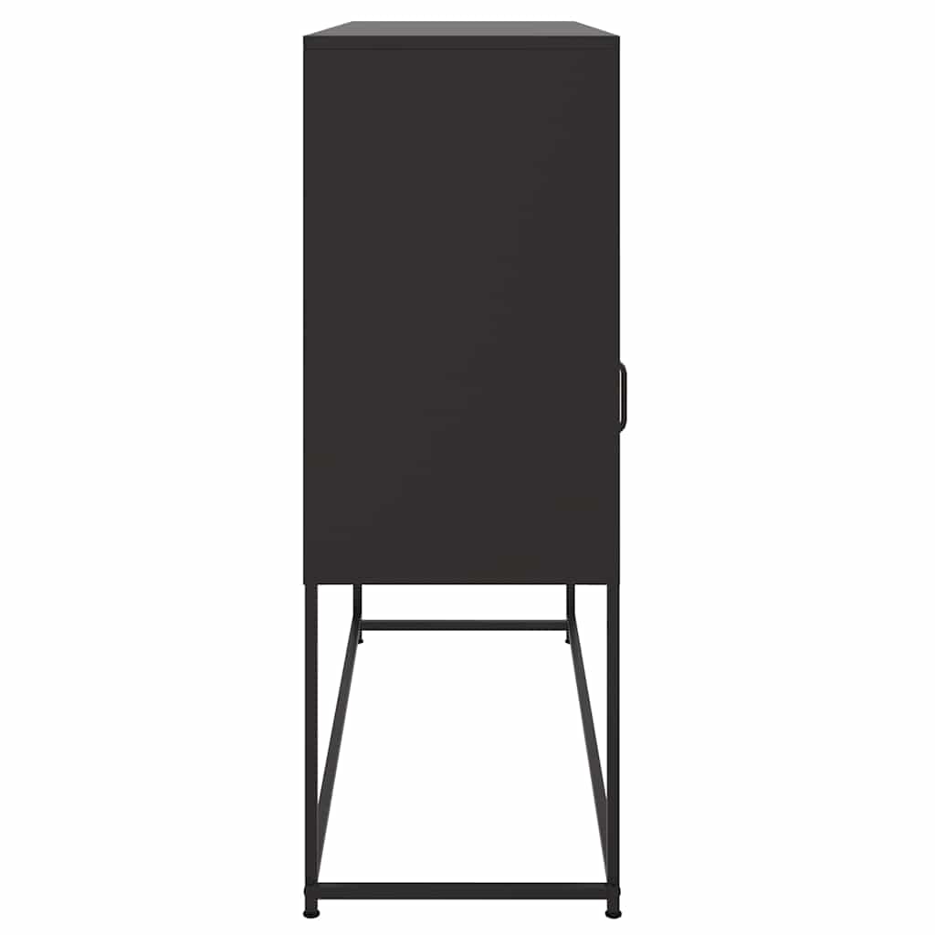 vidaXL Szafka, czarna, 100,5x39x107 cm, stal