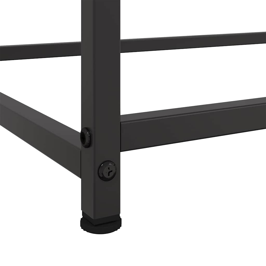 vidaXL Szafka, czarna, 100,5x39x107 cm, stal