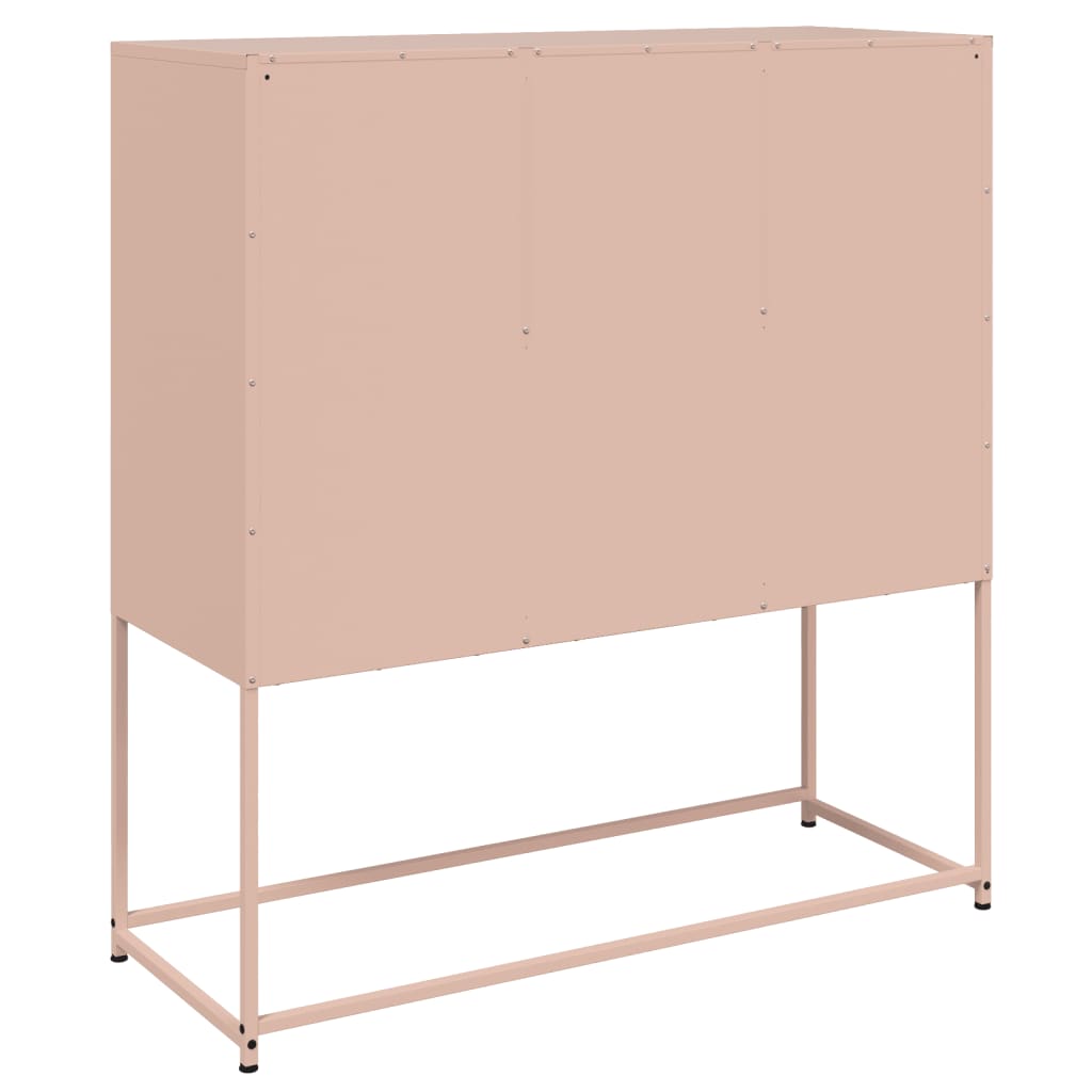 vidaXL Szafka, różowa, 100,5x39x107 cm, stal
