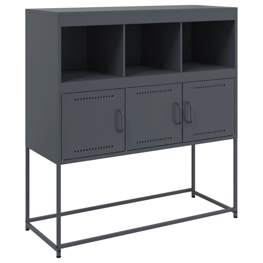 vidaXL Szafka, antracytowa, 100,5x39x107 cm, stal