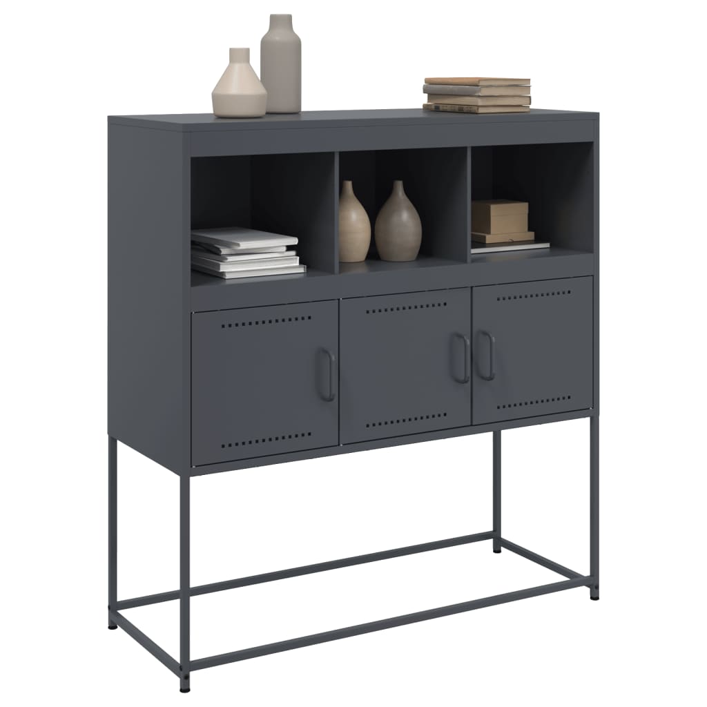 vidaXL Szafka, antracytowa, 100,5x39x107 cm, stal